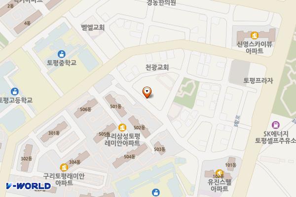 구리시종합사회복지관 위치 지도 — 경기도 구리시 벌말로129번길 50
