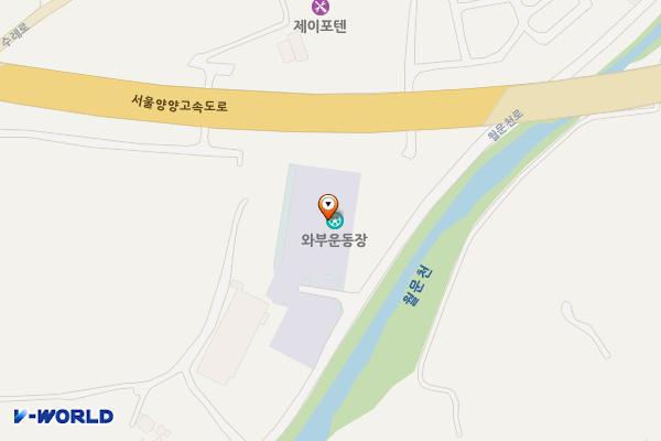 와부 운동장 화장실 위치 지도 — 경기도 남양주시 월문리 1103-14