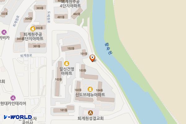 퇴계원체육공원[퇴계원-4] 위치 지도 — 경기도 남양주시 퇴계원읍 경춘북로613번길 85