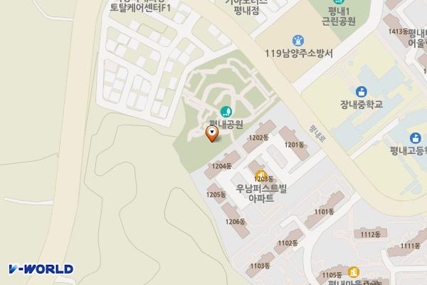 평내2호 근린공원[평내-2] 위치 지도 — 경기도 남양주시 평내동560