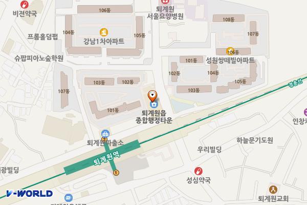 퇴계원종합행정타운 5층 위치 지도 — 경기도 남양주시 퇴계원읍 도제원로13