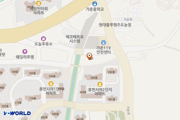 아인스빌(민간개방화장실) 위치 지도 — 경기도 남양주시 가운로1길 7