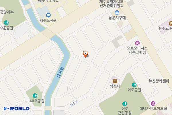 정든로5길 9, 6길 7 위치 지도 — 제주특별자치도 제주시 정든로5길 9