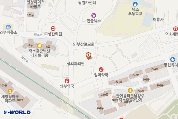 와부읍민회관 위치 지도 — 경기도 남양주시 와부읍 덕소로97번길 7-1 (덕소리, 와부읍민회관)