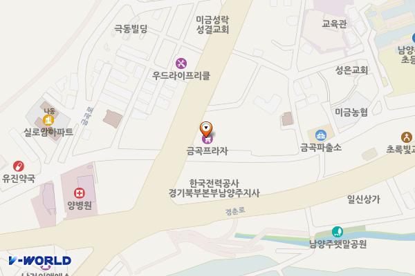 금곡프라자(민간개방화장실) 위치 지도 — 경기도 남양주시 사릉로 14