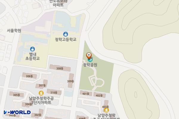 청학근린공원[청학-5] 위치 지도 — 경기도 남양주시 별내면 청학로68번길 40