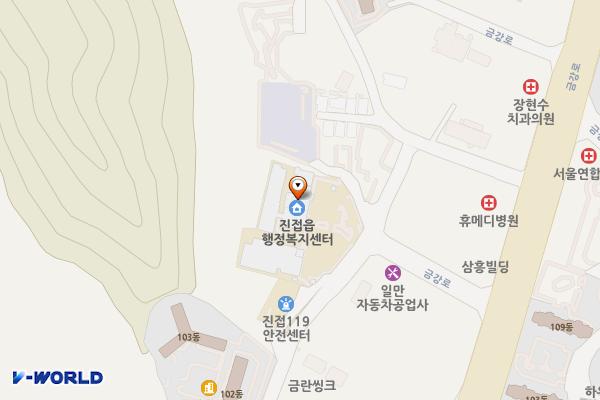 진접읍사무소 3층 위치 지도 — 경기도 남양주시 진접읍 금강로 1509-26 (장현리, 진접읍사무소)