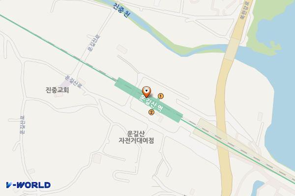 운길산역 위치 지도 — 경기도 남양주시 조안면 운길산로 20 (진중리, 운길산역)