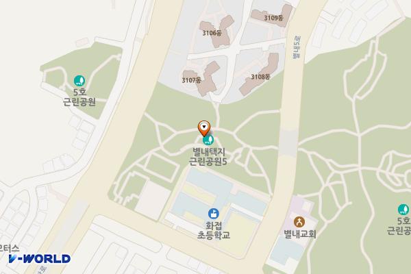 화접초등학교 옆 별내동 3[별내-3] 위치 지도 — 경기도 남양주시 별내동 1074