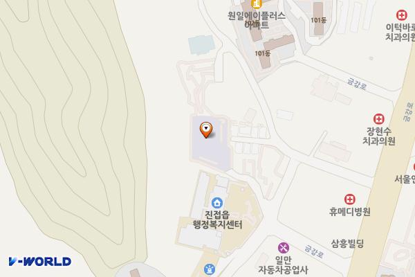 진접체육문화센터 2층 위치 지도 — 경기도 남양주시 진접읍 금강로 1509-24 (장현리, 진접체육문화센터)