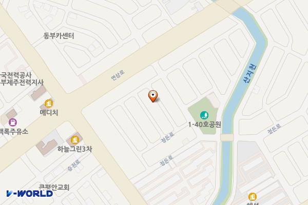 정든로2길 1-4 위치 지도 — 제주특별자치도 제주시 정든로2길 1-4