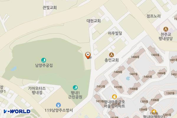 평내1호 근린공원[평내-1] 위치 지도 — 경기도 남양주시 평내동 570-1