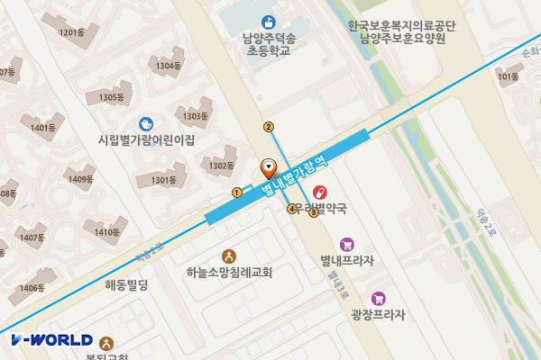 별내별가람역 지하 1층 화장실 위치 지도 — 경기도 남양주시 별내3로 지하345