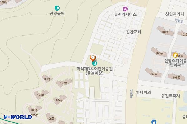 마석3호 물놀이장 공원[마석-7] 위치 지도 — 경기도 남양주시 화도읍 마석우리 568