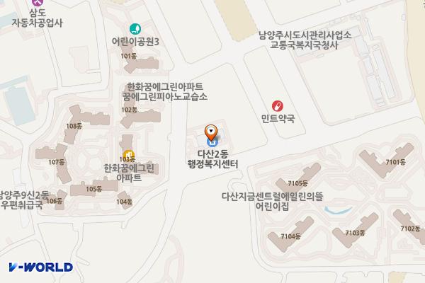다산2동주민센터 1층 위치 지도 — 경기도 남양주시 다산지금로16번길 75 (다산동)