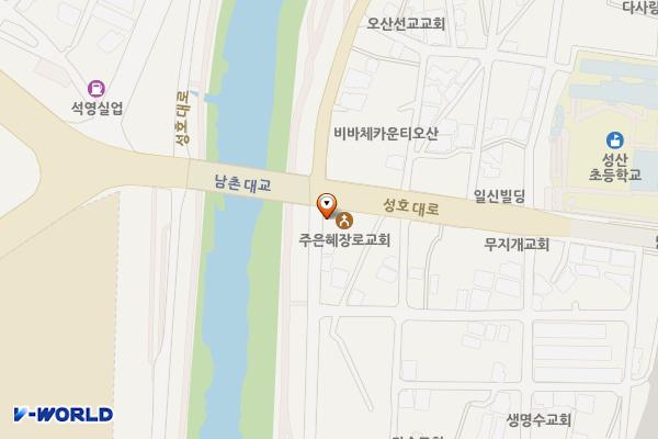 금수빌딩 위치 지도 — 경기도 오산시 오산천로 166