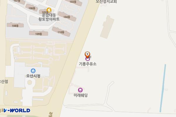 기룡주유소 위치 지도 — 경기도 오산시  동부대로 540