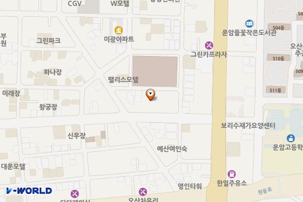 어울림(복개천)공영주차장 위치 지도 — 경기도 오산로 190번길 31-1