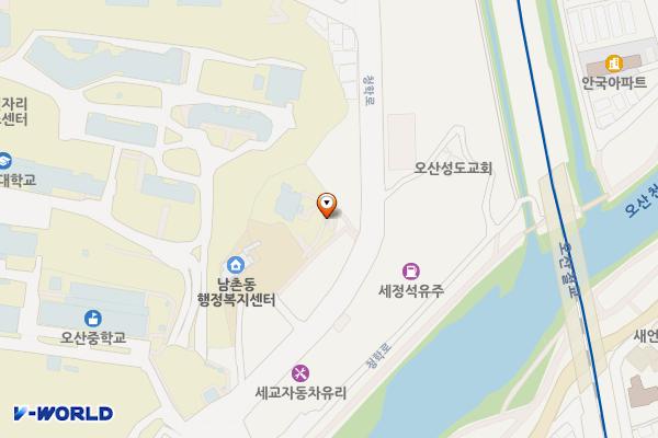 청학도서관 화장실 위치 지도 — 경기도 오산시 청학로 65