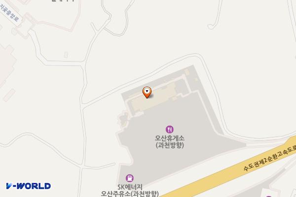오산휴게소 과천방향 위치 지도 — 경기도 오산시 수도권제2순환고속도로 13