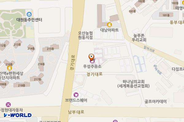 하하하주유소 위치 지도 — 경기도 오산시  경기대로 140