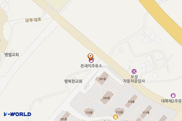 온새미주유소 위치 지도 — 경기도 오산시  남부대로 482