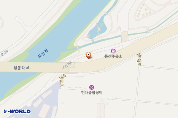 SK동산충전소 위치 지도 — 경기도 오산시  오산천로 3-9