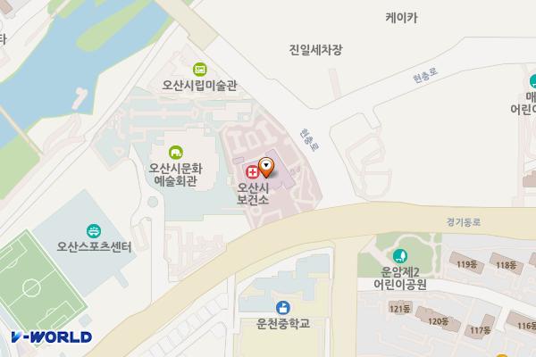 오산종합사회복지관 위치 지도 — 경기도 오산시 현충로 104