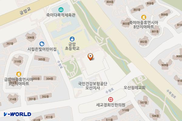 오산세교복지타운 위치 지도 — 경기도 오산시 수청로 192