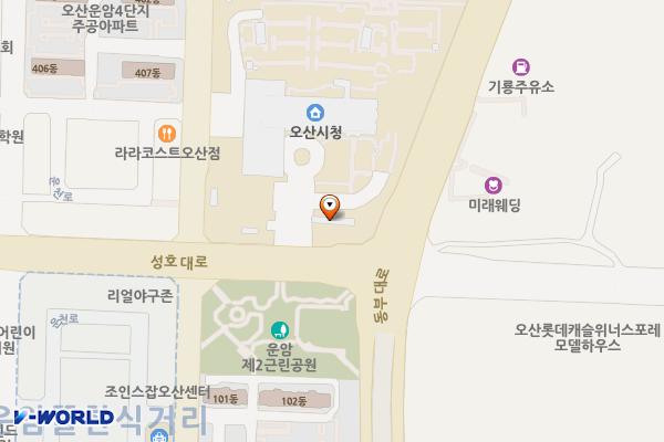 오산역 환승센터 버스터미널 공중화장실 위치 지도 — 경기도 오산시 성호대로 141