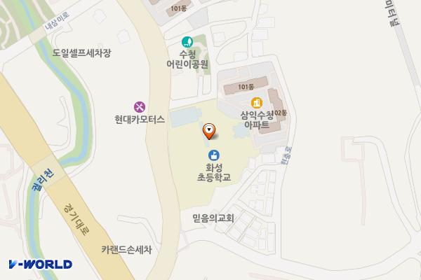 수청근린공원 위치 지도 — 경기도 오산시 내삼미로 5