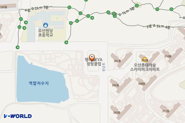 달빛호수공원 위치 지도 — 경기도 오산시 원당로 22