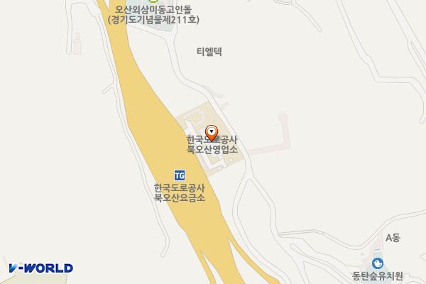 북오산영업소 화장실 위치 지도 — 경기도 오산시 경기대로636번길 111
