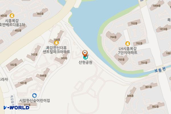 산현공원 화장실 위치 지도 — 경기도 시흥시 목감남서로 15