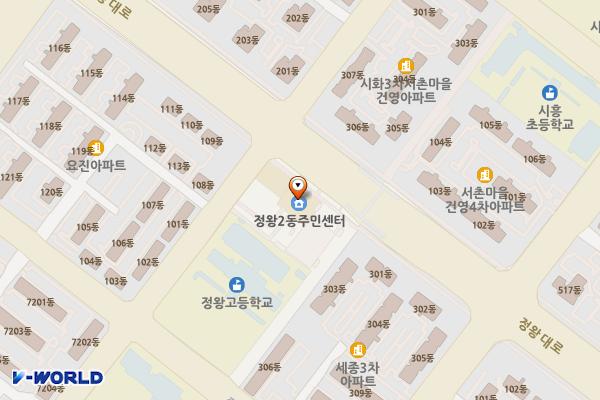 정왕2동주민센터 위치 지도 — 경기도 시흥시 정왕대로 122 (정왕동, 정왕2동주민센터)