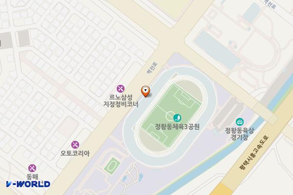 체육공원 관리사무소 위치 지도 — 경기도 시흥시 역전로 2 (정왕동, 시흥시 육상경기장)