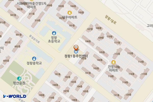 정왕1동주민센터 위치 지도 — 경기도 시흥시 정왕대로298번길 15