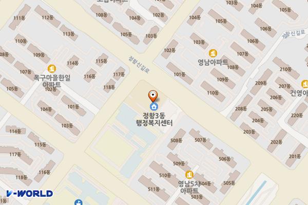 정왕3동행정복지센터 공중화장실 위치 지도 — 경기도 시흥시 정왕대로53번길 38