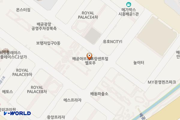 아브뉴프랑 옐로우 위치 지도 — 경기도 시흥시 서울대학로 278번길 34