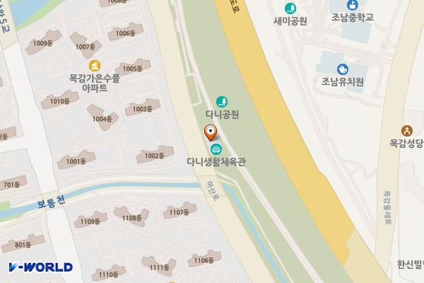 목감다니생활체육관 위치 지도 — 경기도 시흥시 마산로 43