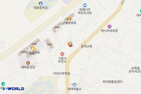 시흥시보건소 위치 지도 — 경기도 시흥시 호현로 55 (대야동, 시흥시보건소대야종합사회복지관)