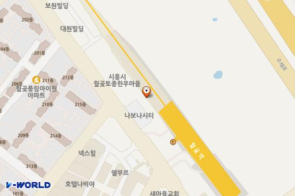 월곶역체육시설 위치 지도 — 경기도 시흥시 월곶중앙로 14번길 64