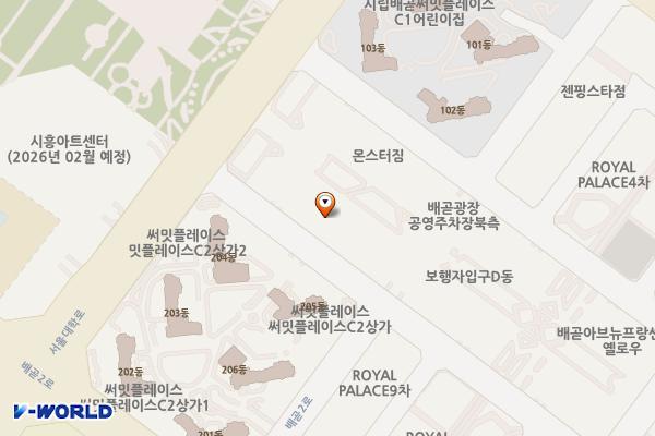 아브뉴프랑 퍼플 위치 지도 — 경기도 시흥시 서울대학로 264번길 7