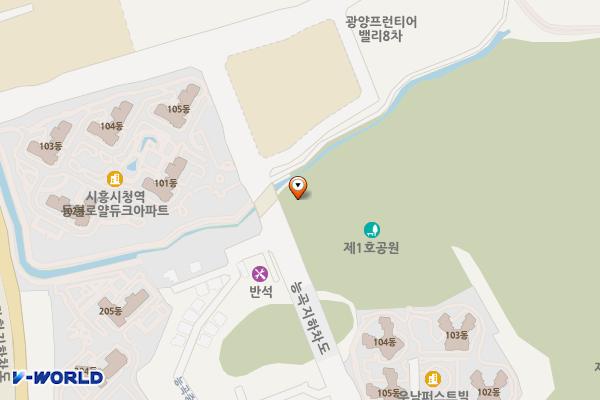 능곡동 선사유적 위치 지도 — 경기도 시흥시 능곡중앙로 140, 공원내 화장실 (능곡동)