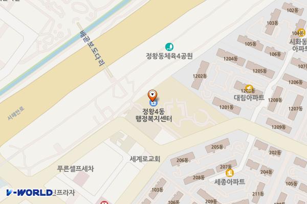 정왕4동주민센터 위치 지도 — 경기도 시흥시 함송로29번길 23 (정왕동, 정왕4동 주민센터)