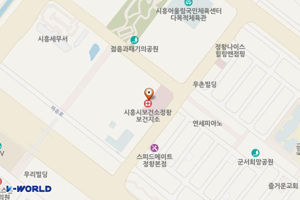 정왕보건지소 위치 지도 — 경기도 시흥시 정왕대로233번길 19 (정왕동, 정왕보건소)