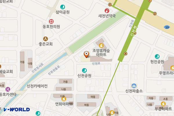 신천도서관 위치 지도 — 경기도 시흥시 신천로 89-18