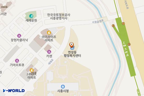 연성동주민센터 위치 지도 — 경기도 시흥시 새재로 30 (장현동, 연성주민센터)