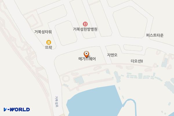 메가스퀘어 개방화장실 위치 지도 — 경기도 시흥시 거북섬둘레길 10, 시화MTV 메가스퀘어 (정왕동)