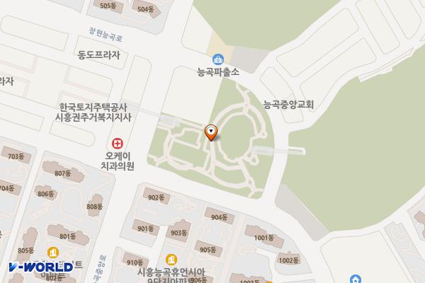 능곡중앙공원 화장실 위치 지도 — 경기도 시흥시 능곡동 766